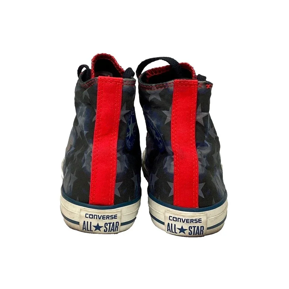 Converse All-Star-Youth Sz 5-Red/White/Blue Midnight Stars Hi-Top Shoes- 647630F